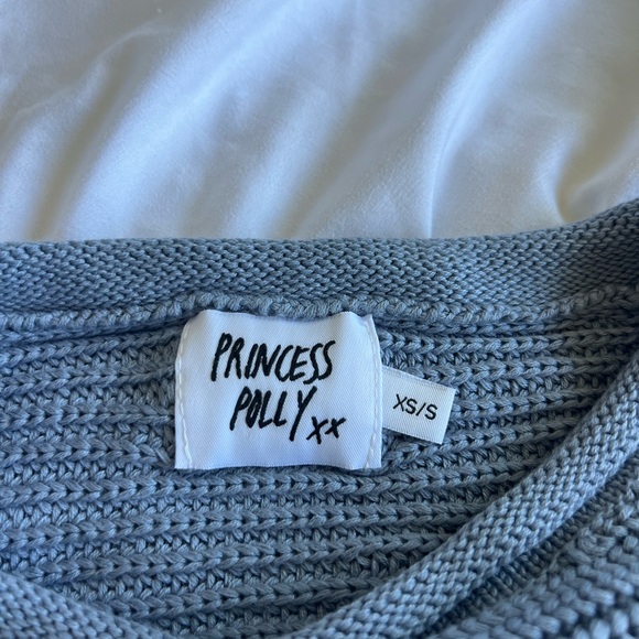 Princess Polly Light Blue Knit Sweater - Picture 2 of 6